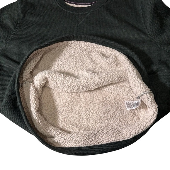 The B.C. Clothing Co. Men’s XL Green Fleece Lined Waffle Knit Thermal Sweatshirt - Picture 10 of 16